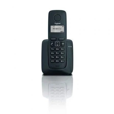 Gigaset A116 Teléfono Inalámbrico Negro con Identificador de Llamadas Gigaset A116 Teléfono Inalámbrico Negro con Identificador de Llamadas